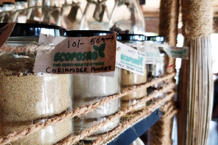 Organic homemade spices at the store